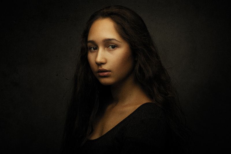 портрет, девушка, картина Диана фото превью