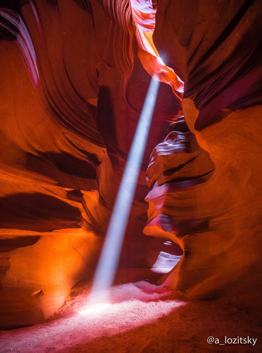 каньон, антилопа, аризона, луч, Александр Лозицкий