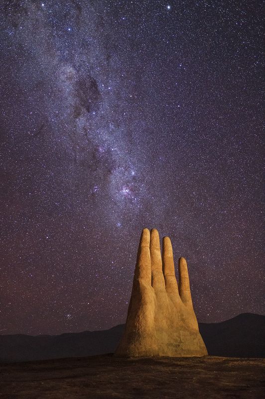 рука пустыни, чили, млечный путь, звездное небо, вселенная Mano del Desierto фото превью