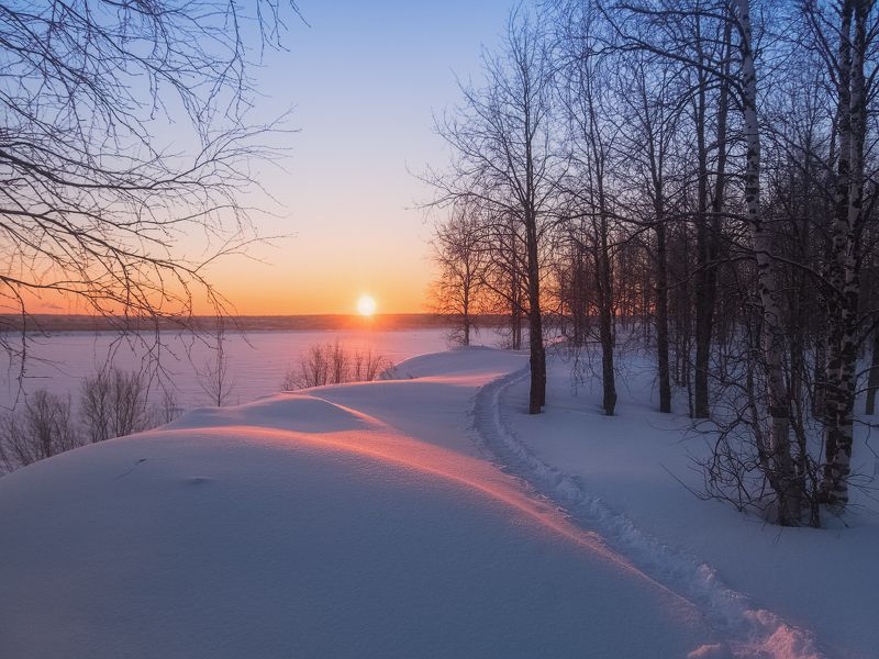 Зимняя набережная фото превью