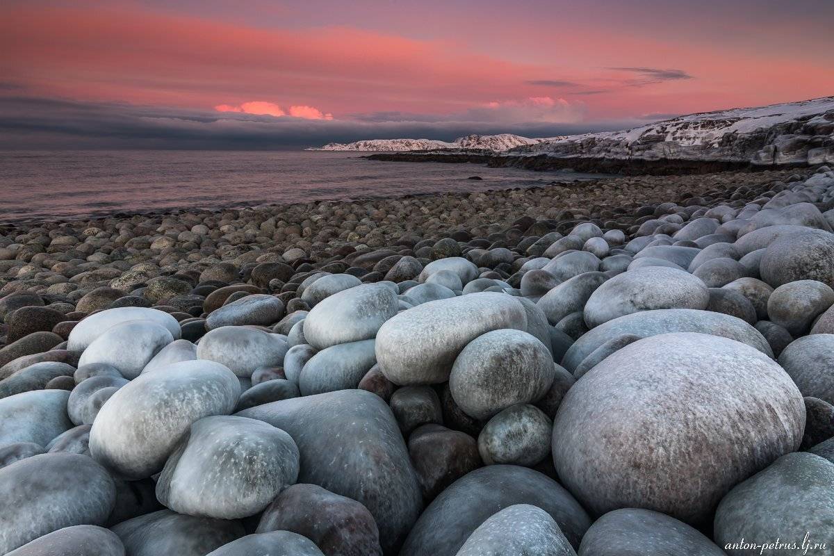 териберка, зима, море ,снег, зима, закат, Антон Петрусь