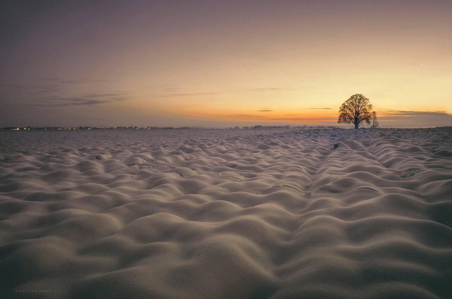 солитер,пасьянс, зима, снег, мороз, закат, звезды, пузыри, булы, огни, горизонт, дерево, пейзаж, хана, zanfoar,han&aacute;,bohemia,чехия, Zanfoar