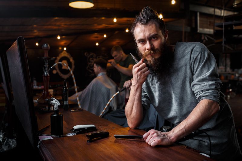 barber, man, portrait, barbershop, мужской портрет, барбер, жанровый Barber фото превью