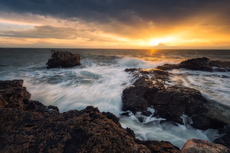 Sea sunrise, near Tyulenovo, Bulgaria фото превью
