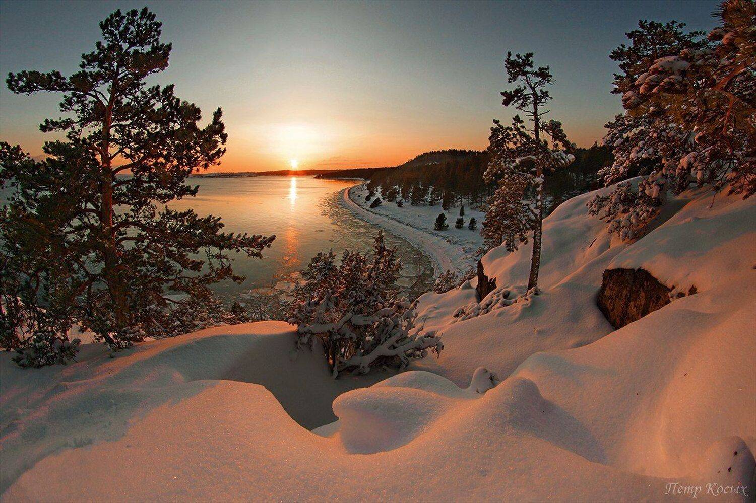 карелия, ладога, закат, Петр Косых