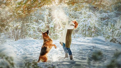 Игра с солнцем и снегом