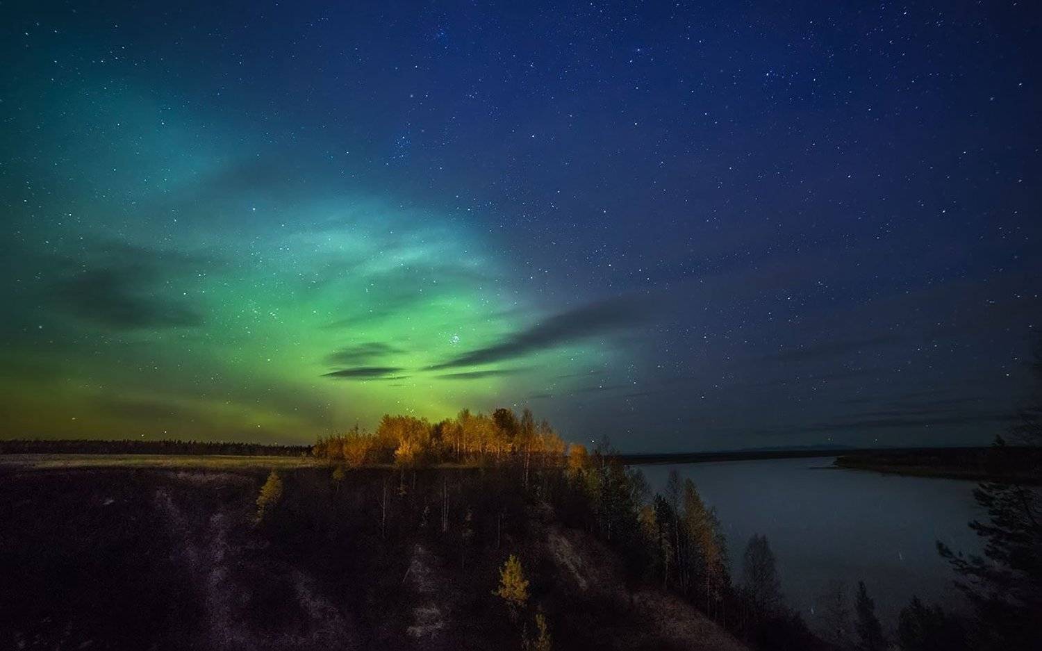 север,ночь,природа,северное сияние,осень,краски,печора,коми,north,night,nature,northern lights,winter,paint,pechora,komi republic, Игорь Триер