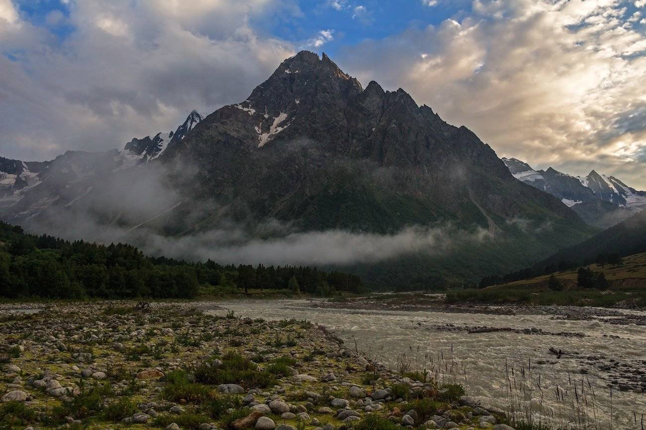 горы, закат, кавказ, Эстелла