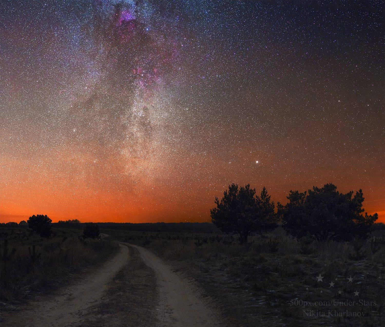 зима, млечный путь, ночь, звезды, астрофото, milky way, stars, night, nightscape, Харланов Никита