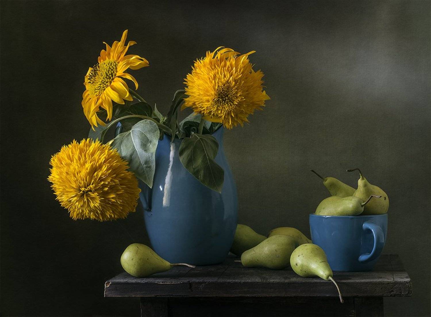 натюрморт, цветы, груши, фрукты, still life, Оля