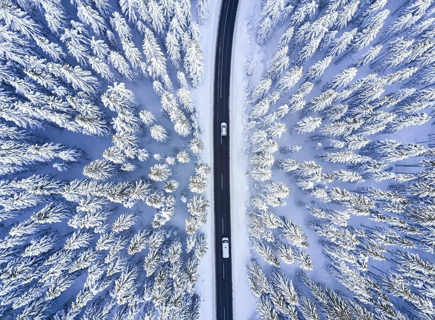 словения, зима, дорога, снег, квадрокоптер, дрон, slovenia, aerial, drone, road, winter, snow, Василий Яковлев