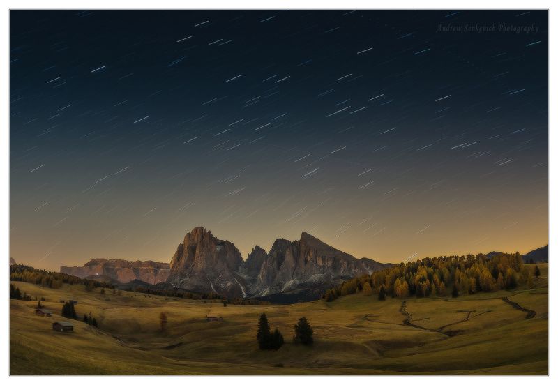 ночное, горы, звезды, доломиты, италия, осень Ночное Доломитовое :) фото превью