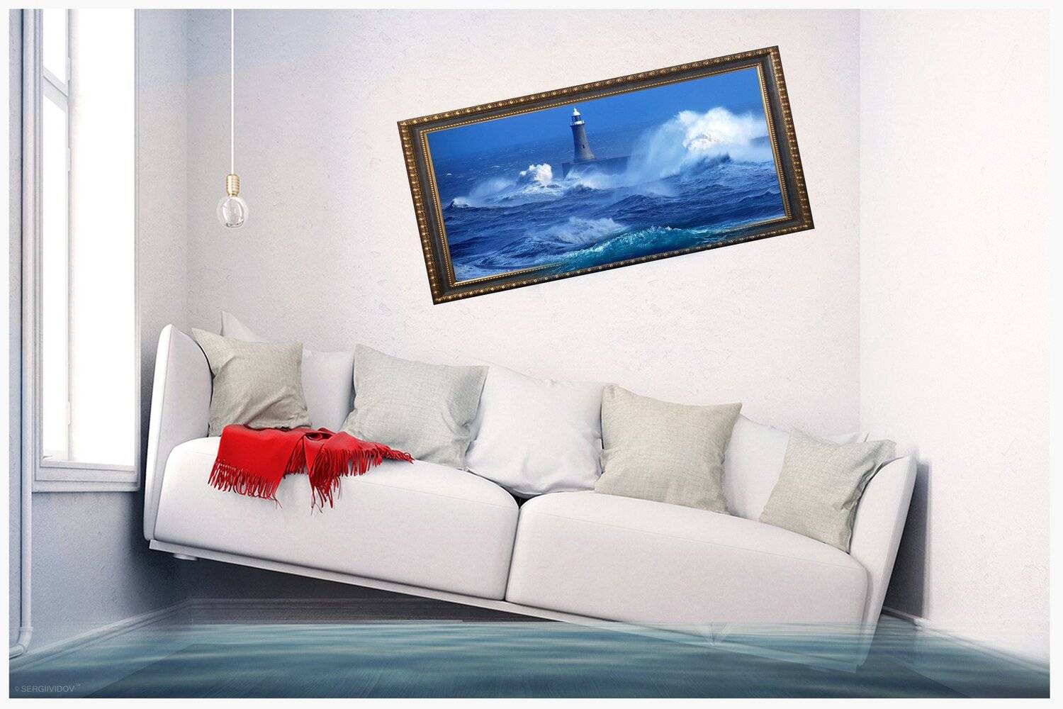 коллаж, комната, потоп, диван, Sergii Vidov