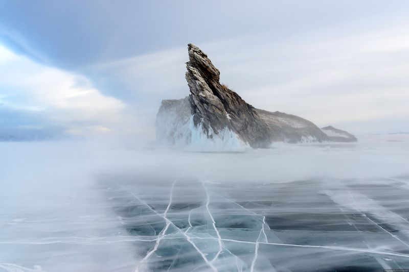 Байкал, Огой, зима, пейзаж, метель Метель фото превью