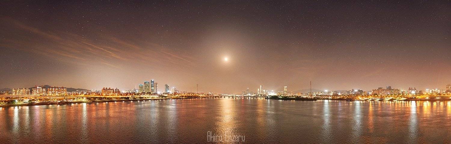 landscape, night, seoul, Enzeru Akira