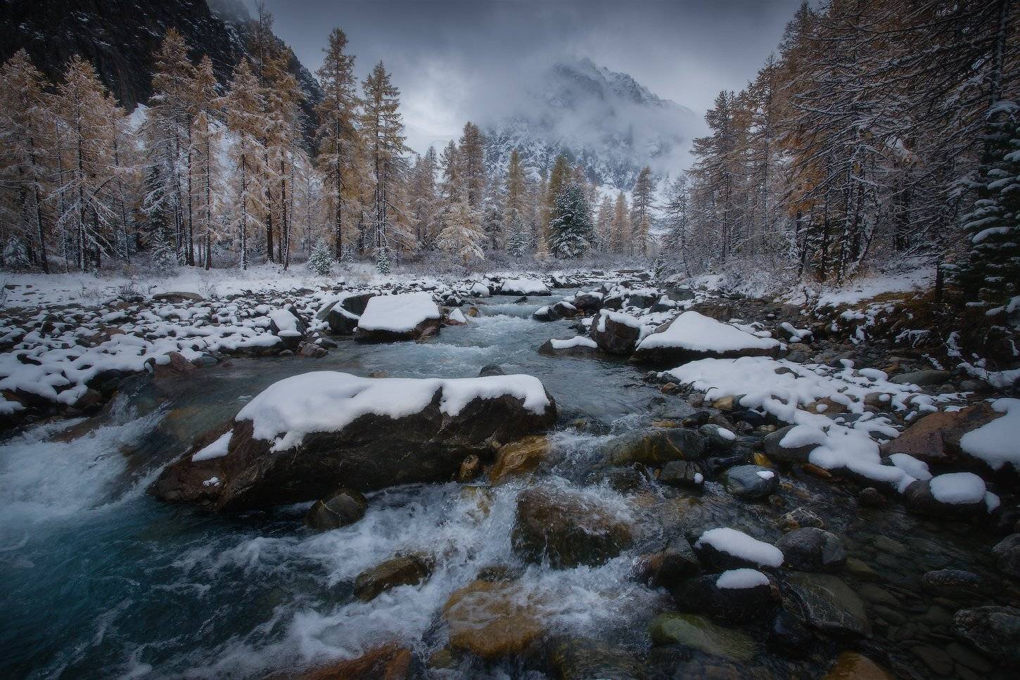 алтай, горы, осень, актру, караташ, Владимир Ляпин