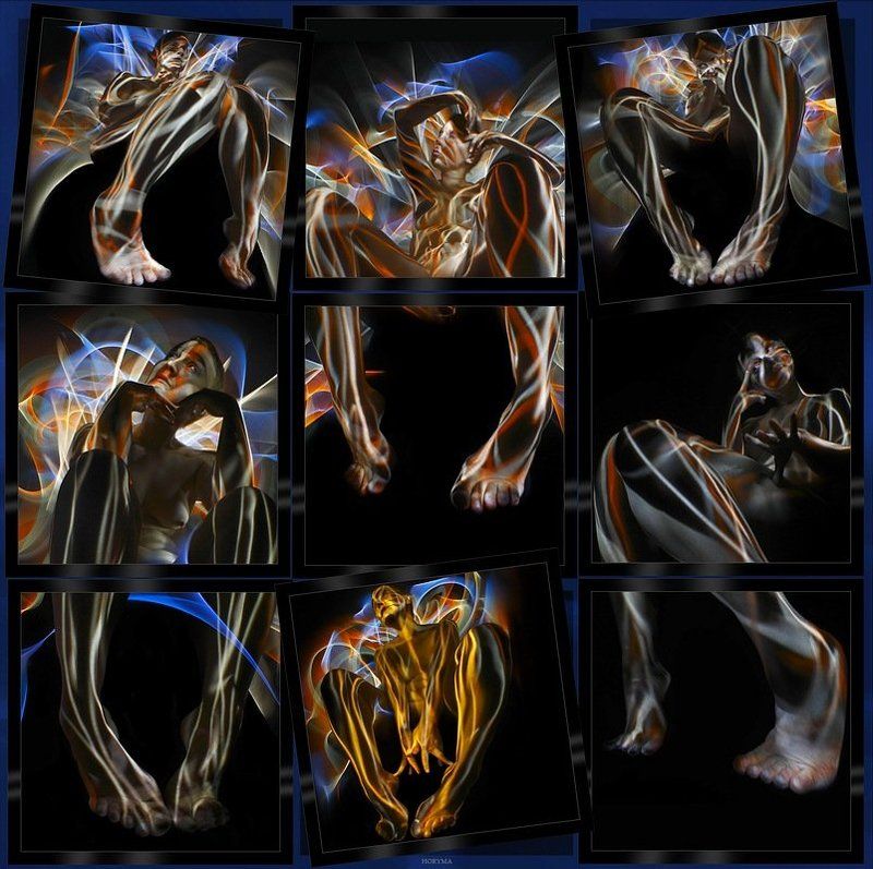 светографика, портрет, свет,  обнаженная_натура, роспись_по_телу, жанр, сюжет, ню, akt, ноги Akt... НогиМа (2)...  (Светографика - роспись по телу 2009) фото превью