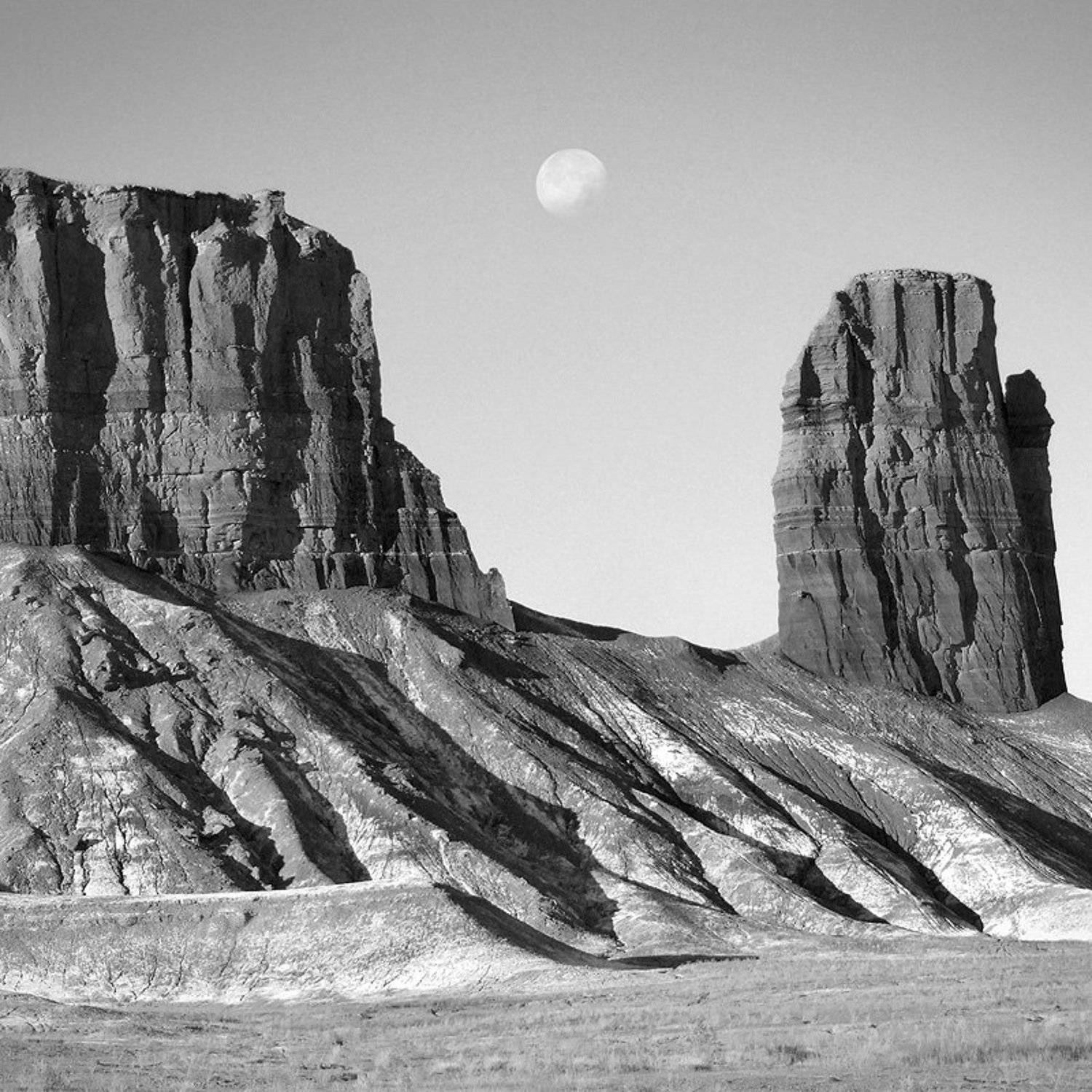 utah, mountains, desert, rock formations, landscape, black white, goblin, stream, river, Mike McGlothlen
