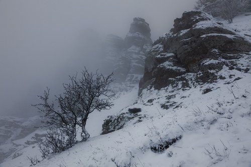 Подьем на Димерджи, январь