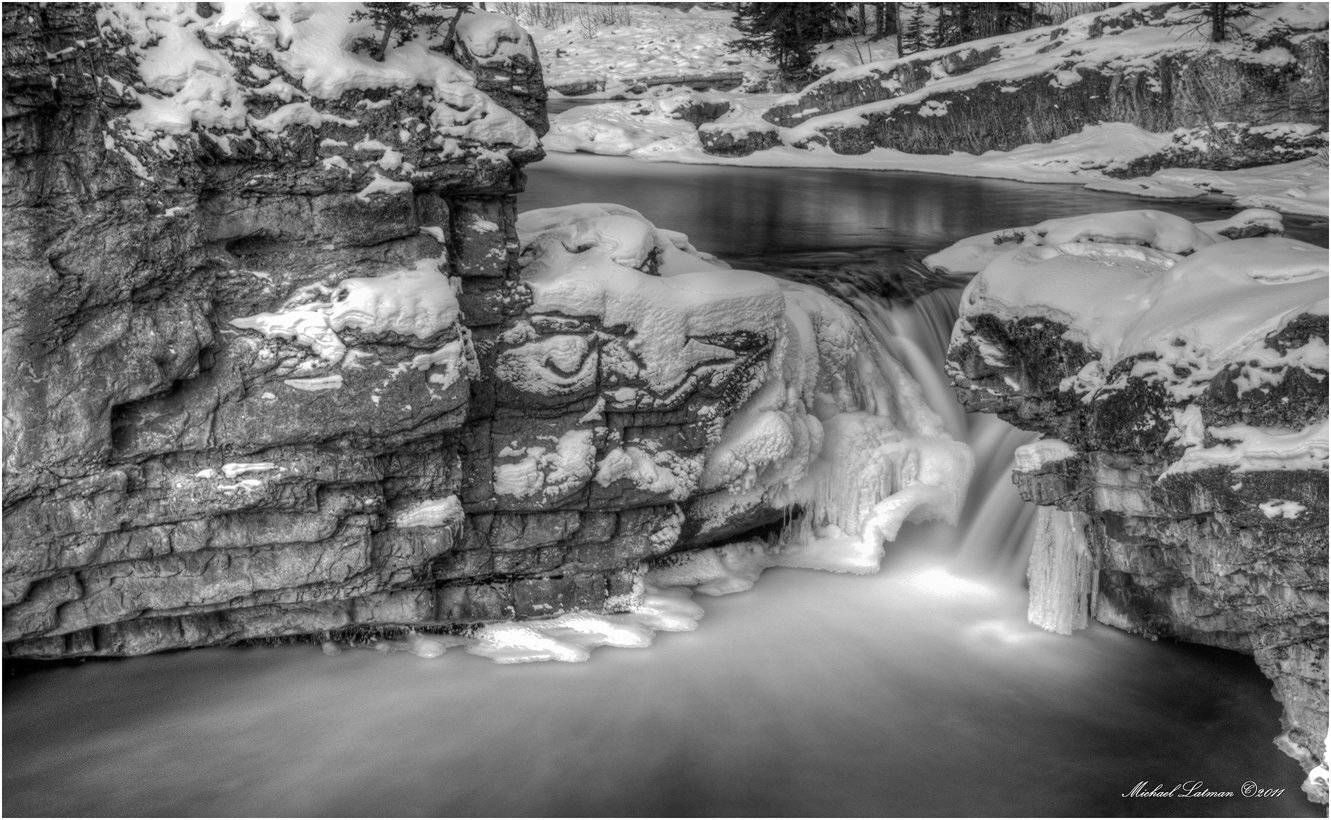 waterfall, winter, morning, Michael Latman