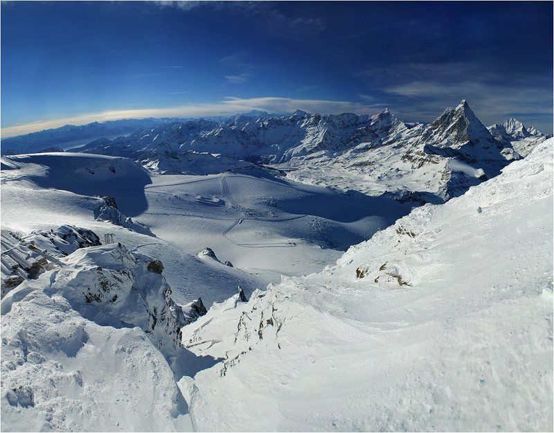 breuil cervinia, italy, valle d\\\'aosta, valtournenche [а земля-то - круглая!] фото превью