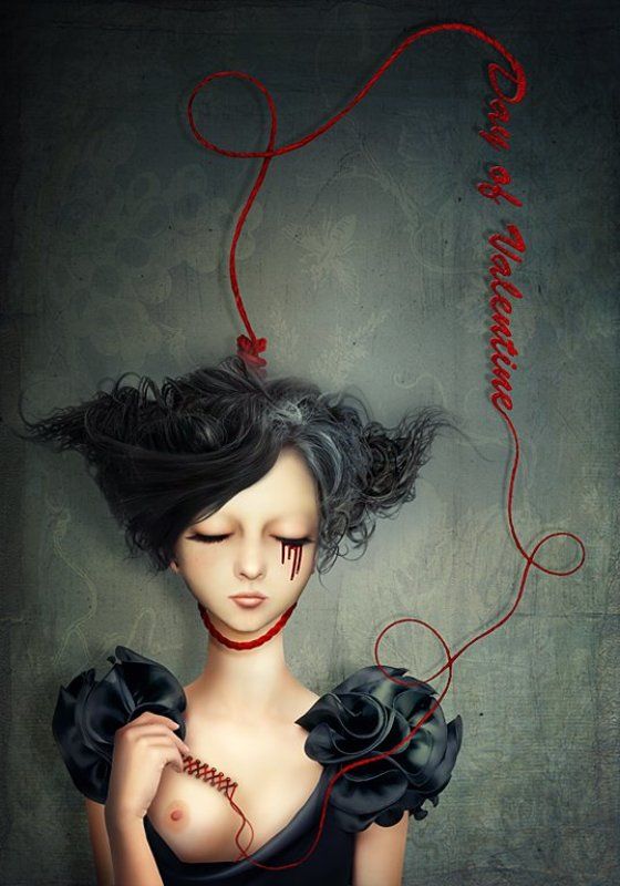 коллаж, фотоарт, фотошоп, кукла Day of Valentine фото превью