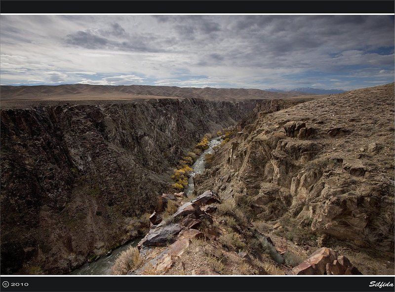 природа, пейзаж, степь, горы, река Дорожные зарисовки II. фото превью