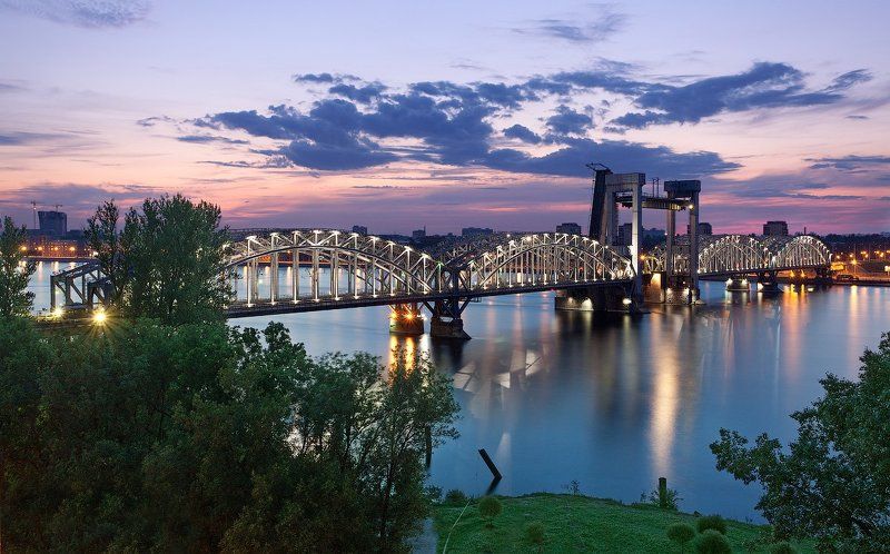 белые ночи, нева, разведение мостов, рассвет, санкт-петербург, финляндский мост Санкт-Петербург: Финляндский мост фото превью