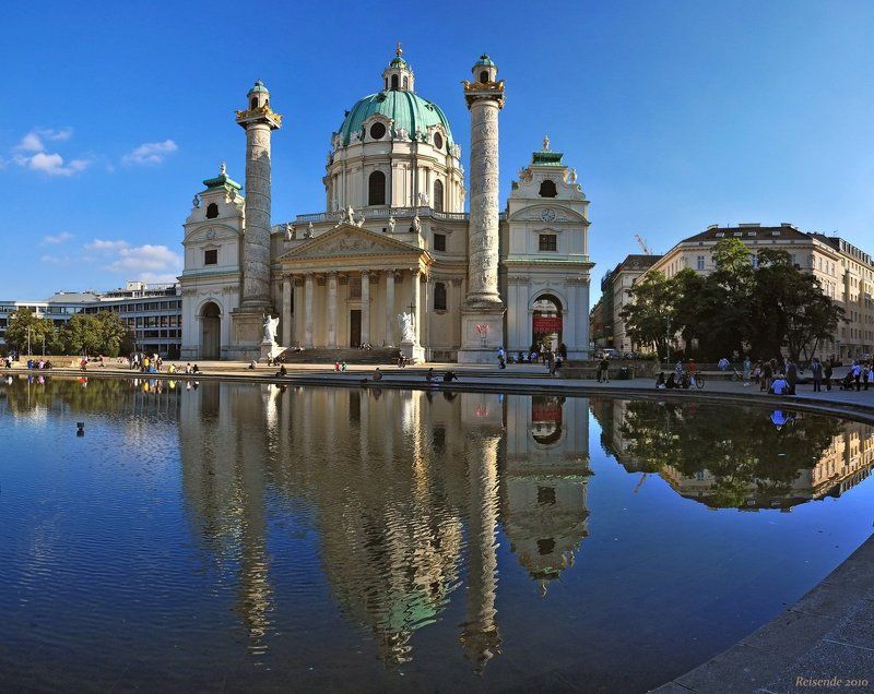 австрия, вена, karlsplatz, karlskirche, фрески Karlskirche фото превью