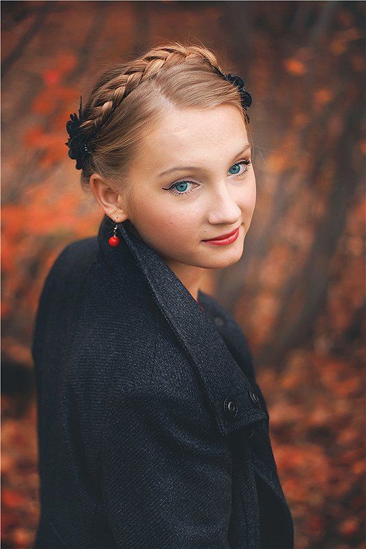девушка, осень, портрет, коса *** фото превью
