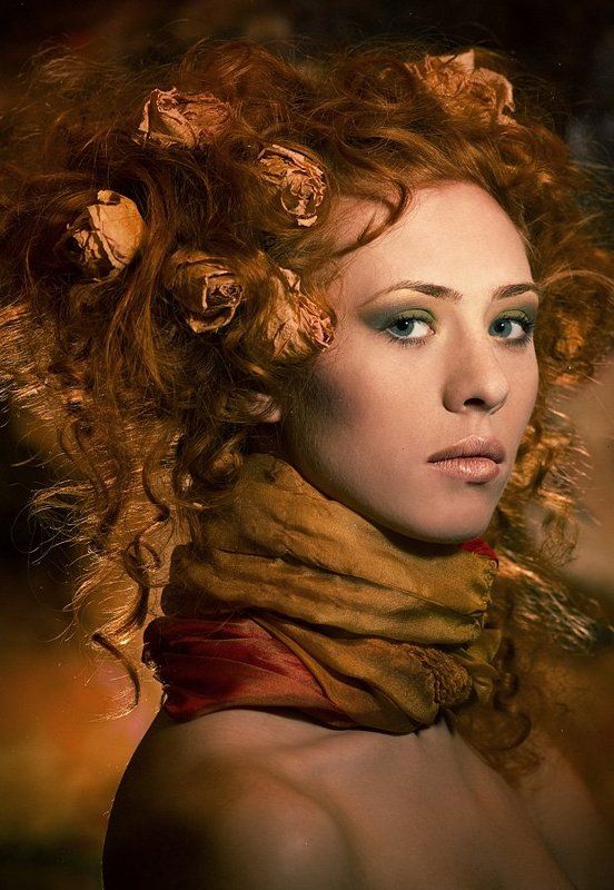 фото, глеб, филатов, z-foto, девушка, рыжая, розы, осень *** фото превью