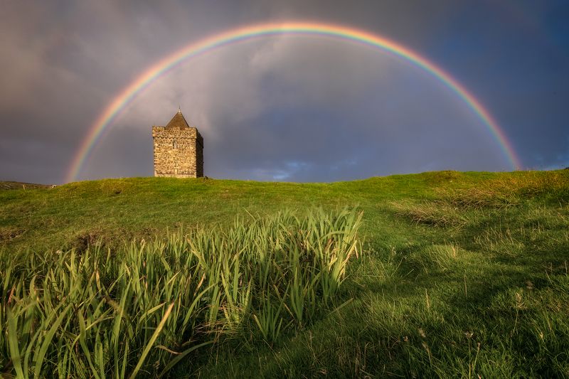 rainbow scotland light sky mood clouds colors sunset hebrides Lightgate... фото превью