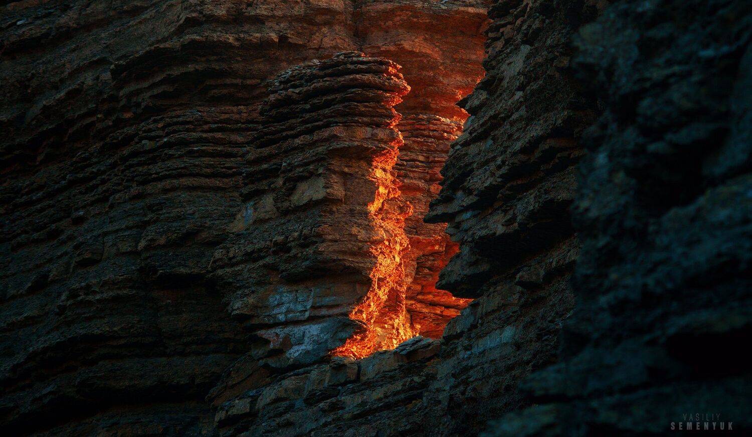 крым, таракташ, рассвет, скалы, расщелина, свет, фактура., Семенюк Василий