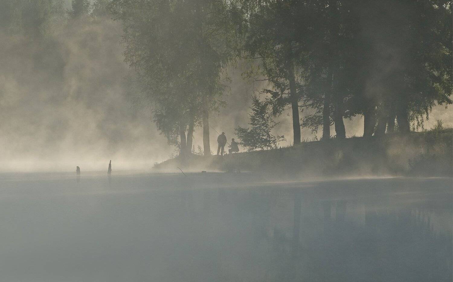 утро озеро новое пейзаж, Михаил Агеев