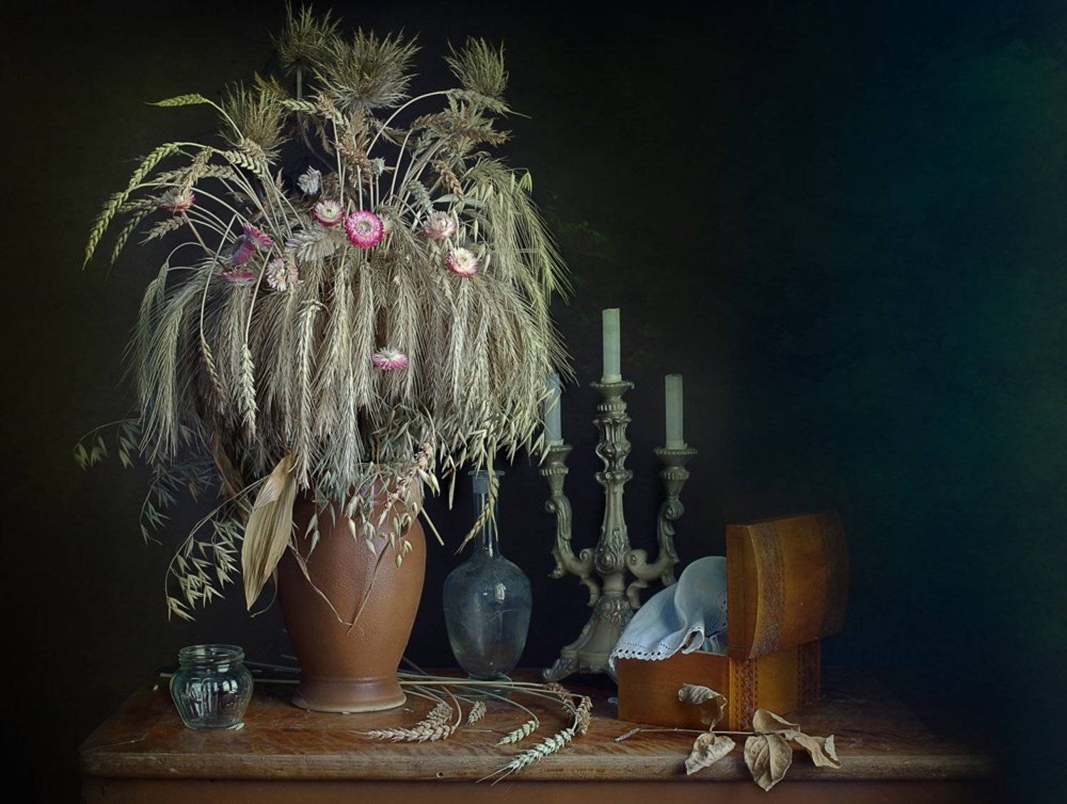 злаки,цветы,зима,, Вера Павлухина