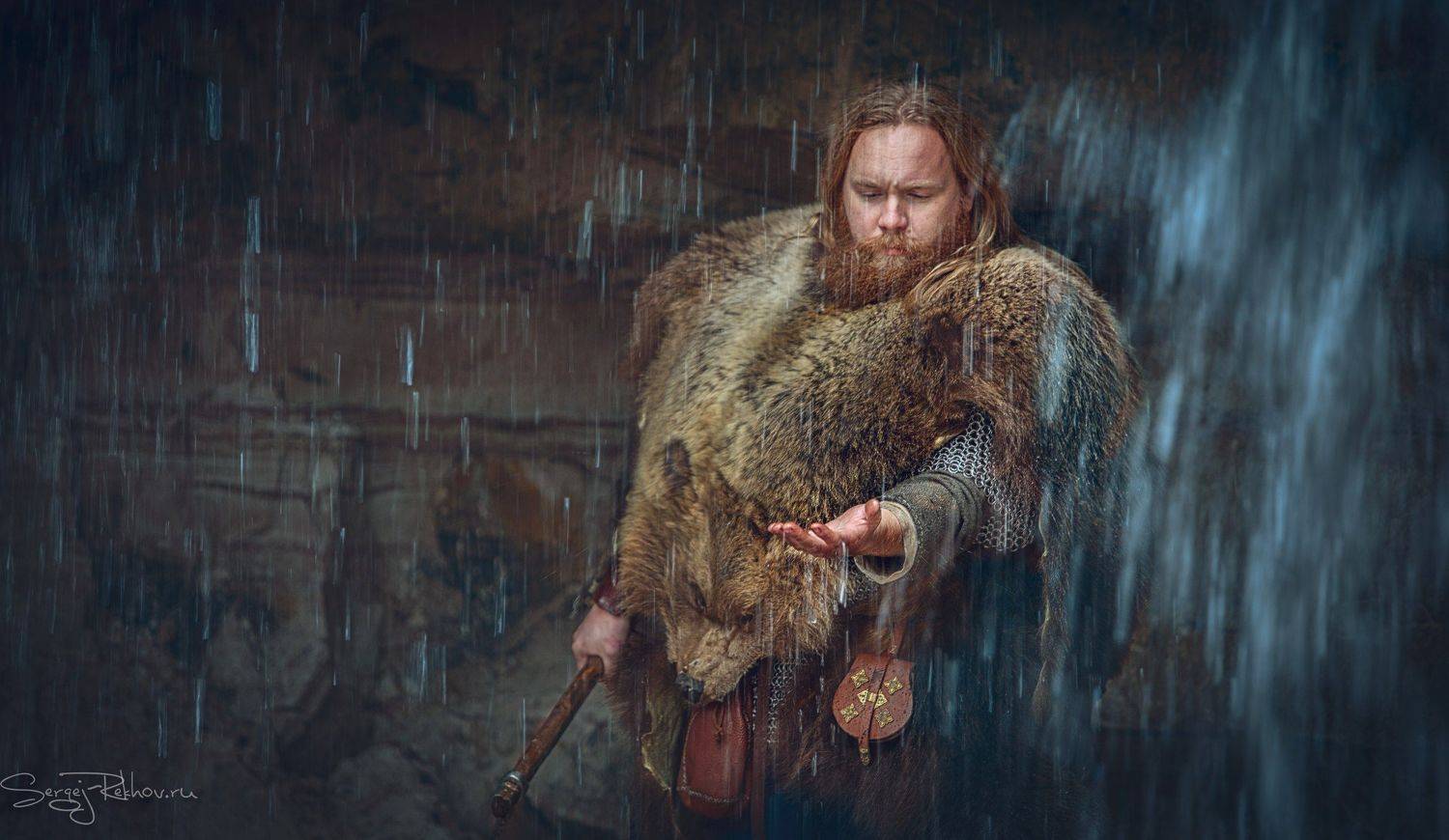 викинг, воин, водопад, раздумья, rekhov, sergejrekhov, Сергей Рехов