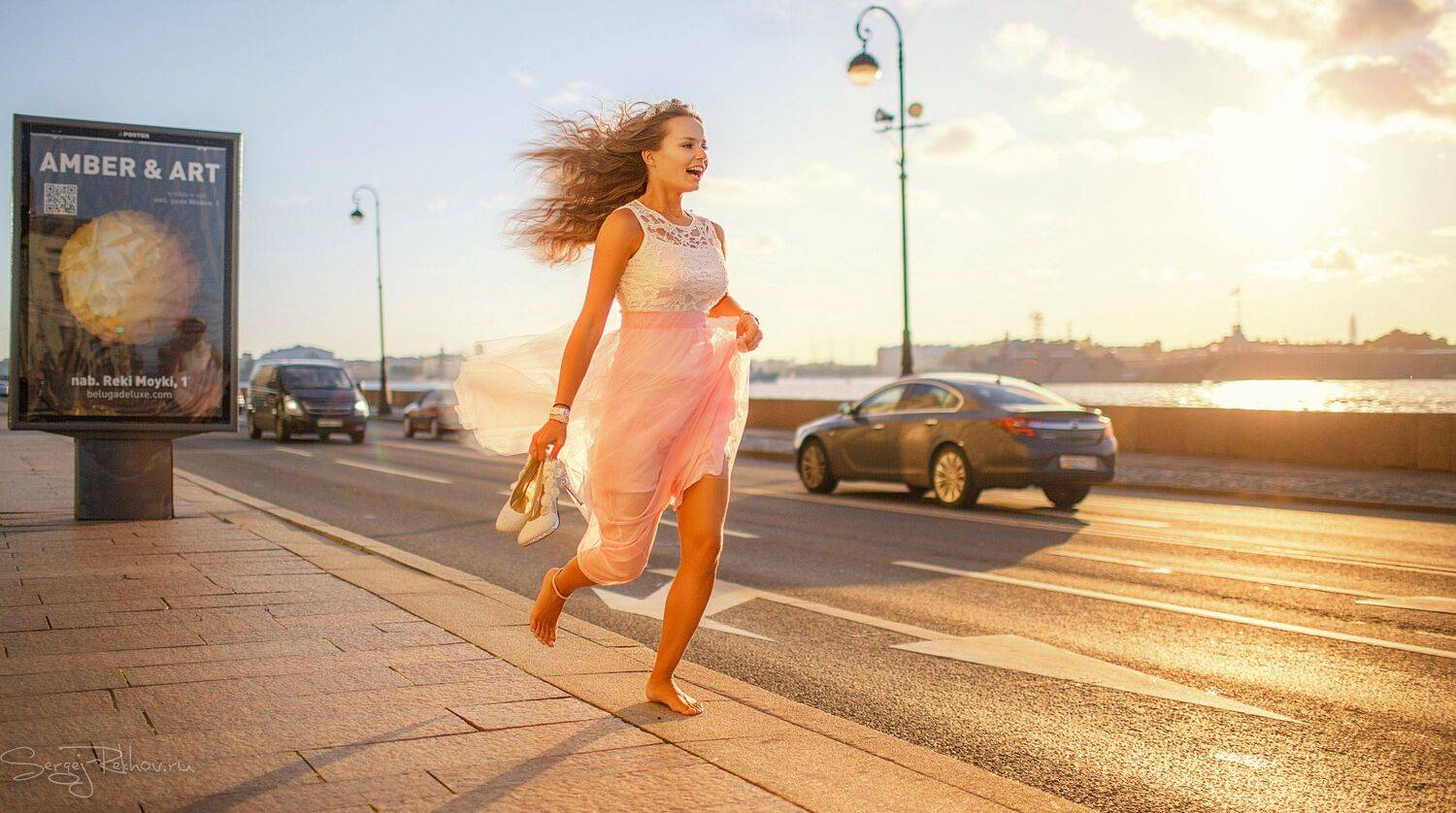 девушка, питер, санкт-петербург, лето, набережная, нева, #rekhov, Сергей Рехов