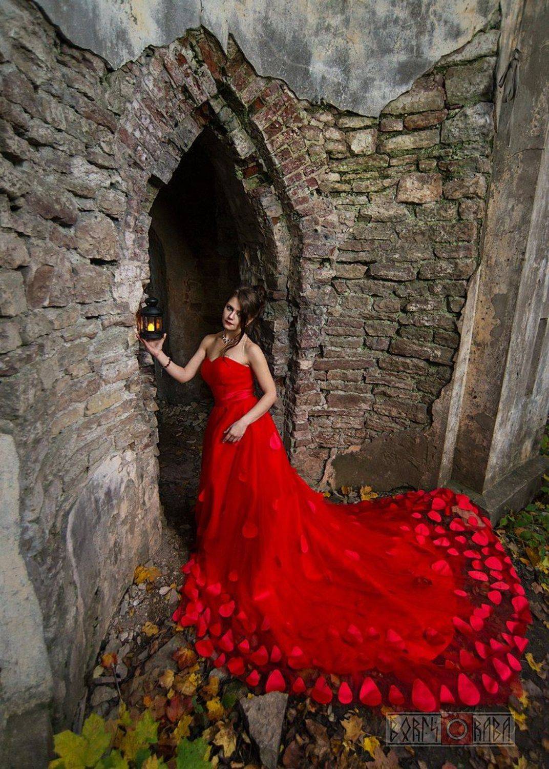 Платье, готика, фонарь, Борис Раба