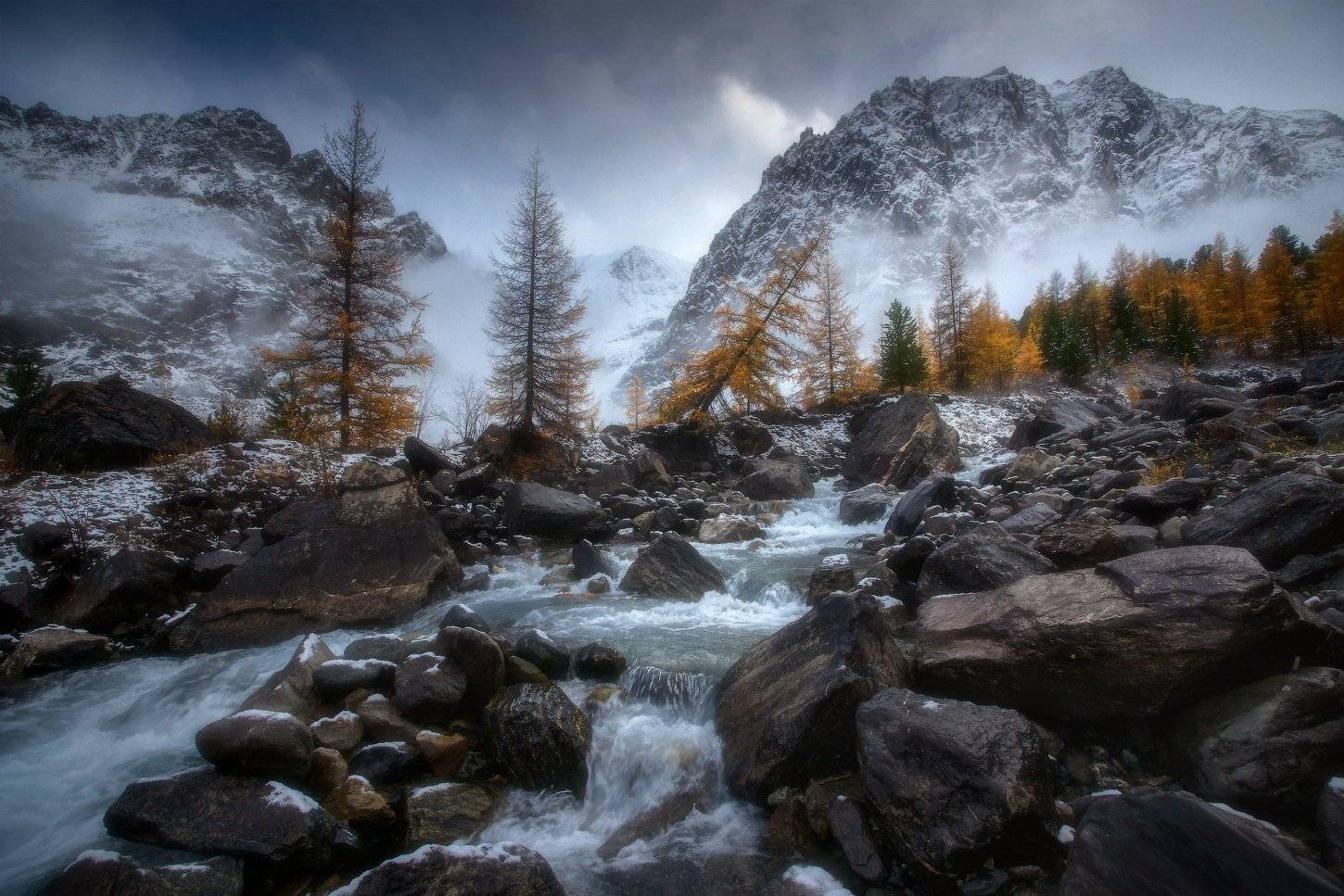 алтай, горы, осень, актру, караташ, Владимир Ляпин