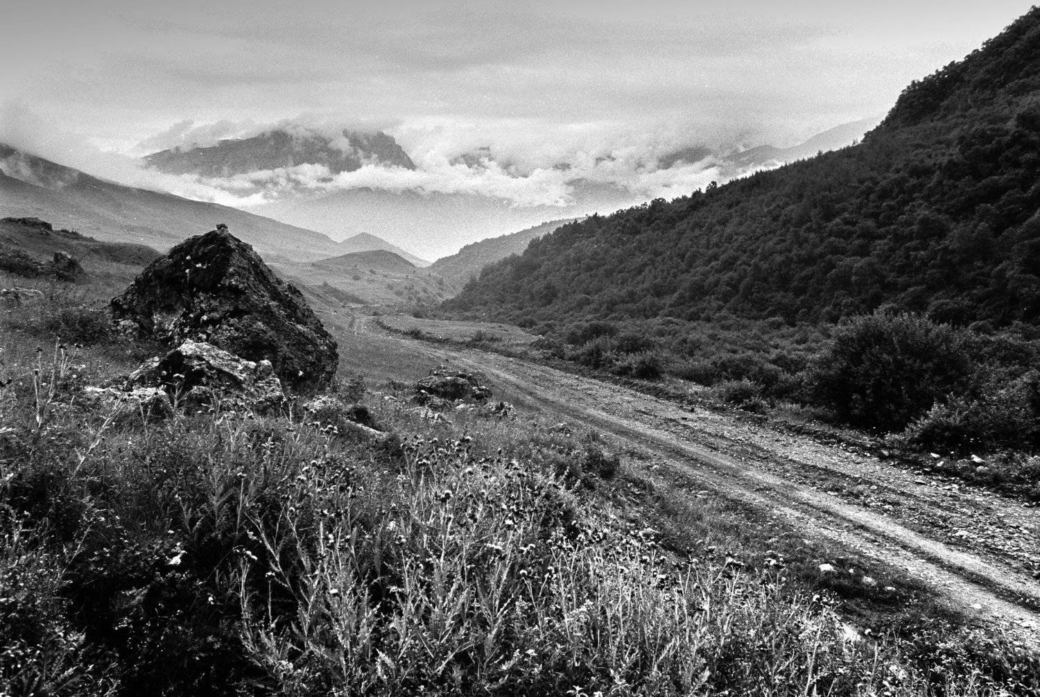 Agfa  Ascorol BW Пейзаж Горы Кавказ Дорога Пленка, Михаил Землянский