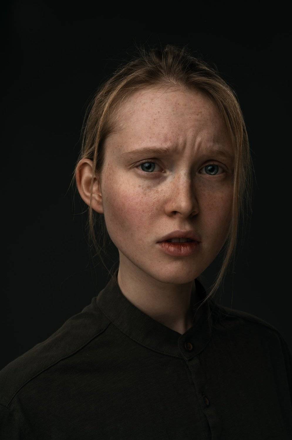 girl, portrait, studio, face, moscow, sony, sonya7r2, military, khaki, Роман Филиппов