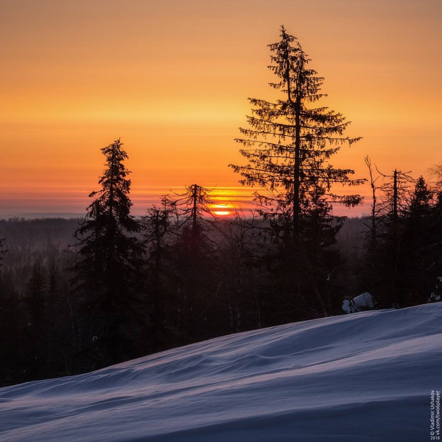 рассвет, утро, солнце, зима, снег, скала, белые камни, тайга, лес, пермский край, Владимир Ушаков