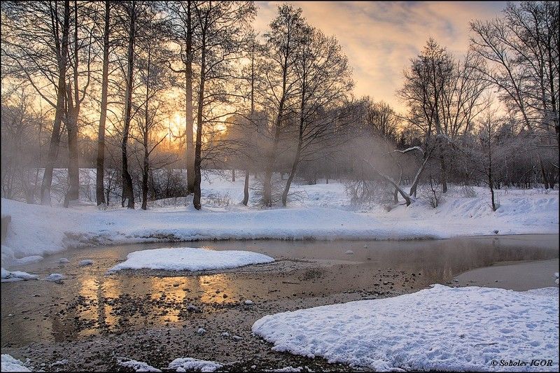 понамарка, кузьминки, москва, зима, рассвет, утро, ponamarka, kuzminki, moscow, winter, dawn, morning Рассвет на Понамарке фото превью
