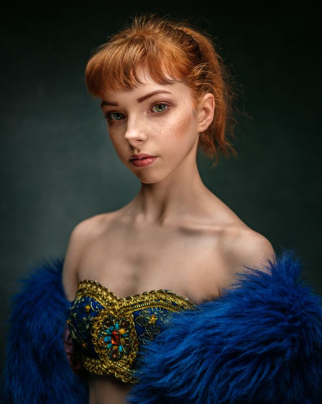 ballet, dancer, portrait, studio, ballerina, redhead, mood, girl Portrait of a dancer фото превью
