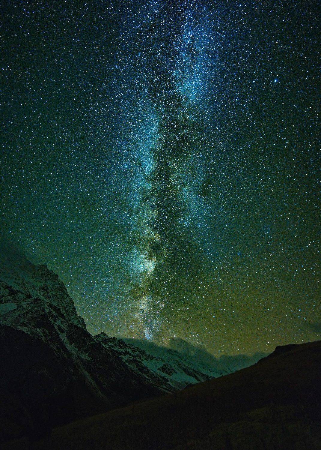 россия, кавказ, северная осетия, дигория, пейзаж, природа, ущелье, горы, хребет, ночь, болото, звезды, астрофото, Оборотов Алексей
