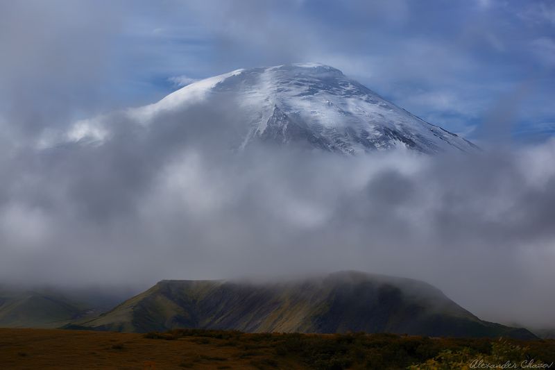 камчатка, вулкан, толбачик, облака, утро Утро фото превью