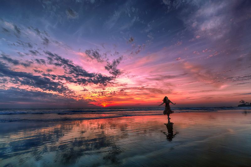 индия, январь, вечер, закат Вечер фото превью