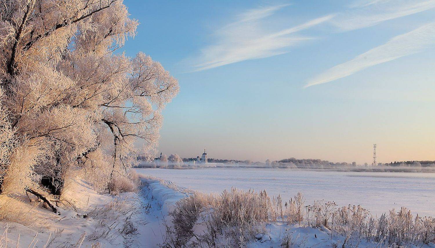 монастырь, зима, мороз, утро, храм, вера, rul