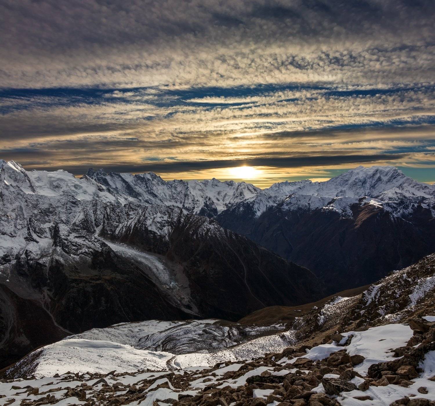 горы, закат, кавказ, альпинизм, Эстелла