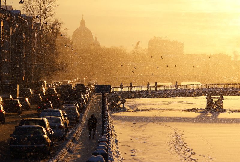 Зимний день на Фонтанке фото превью